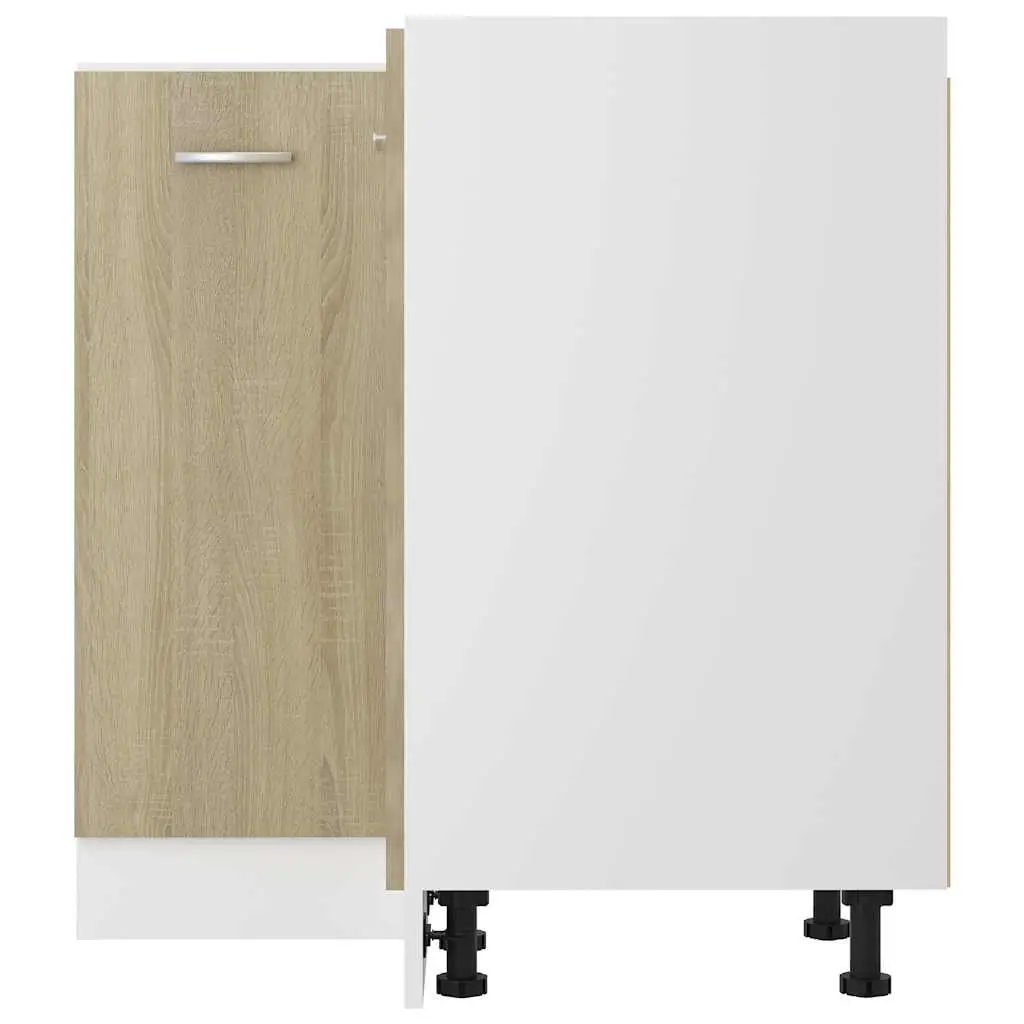 Kitchen Storage Cupboard Brown Engineered Wood Corner Bottom Cabinet 75.5x81.5 cm