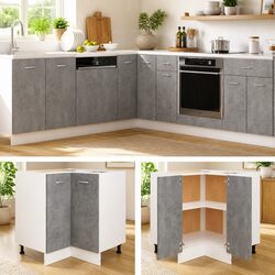 Your Ideal Grey Corner Cabinet for Kitchen Storage