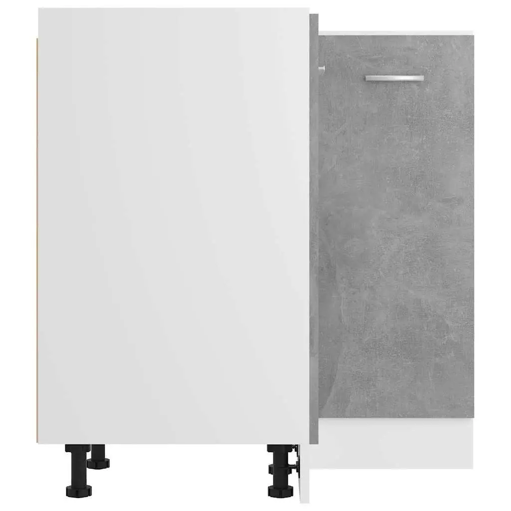 Grey Corner Kitchen Cabinet with Doors and Shelves for Storage 75.5cm Wide 75.5cm Deep 81.5cm High