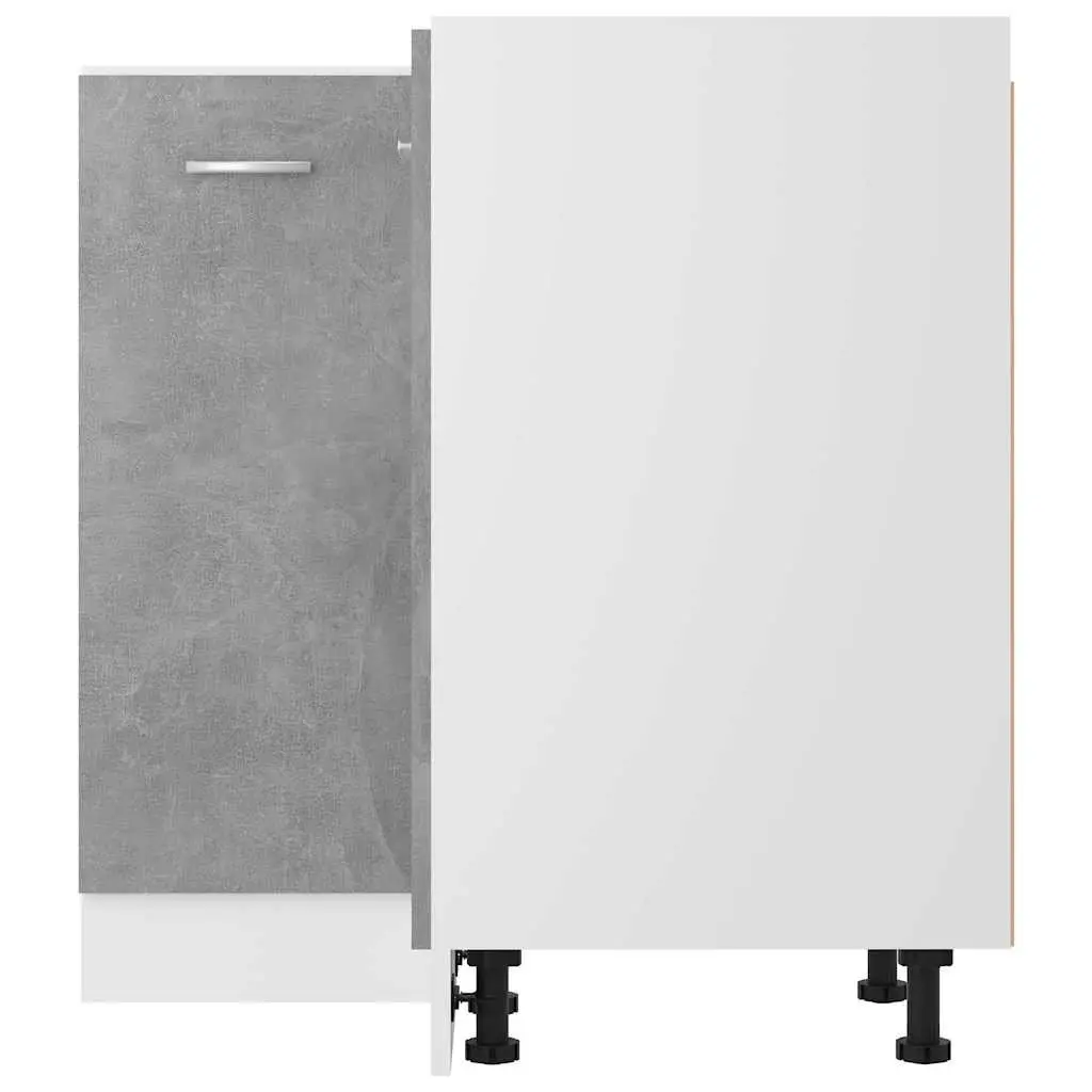 Grey Corner Kitchen Cabinet with Doors and Shelves for Storage 75.5cm Wide 75.5cm Deep 81.5cm High