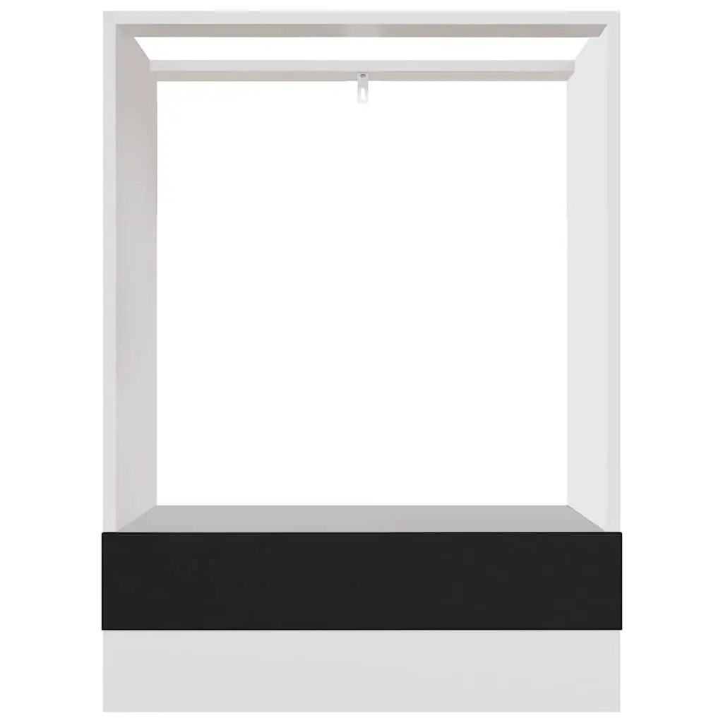 Oven Cabinet Black Engineered Wood Kitchen Storage 60x46x81.5cm