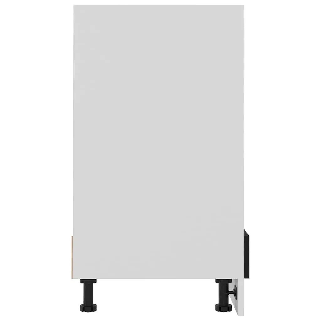 Oven Cabinet Black Engineered Wood Kitchen Storage 60x46x81.5cm