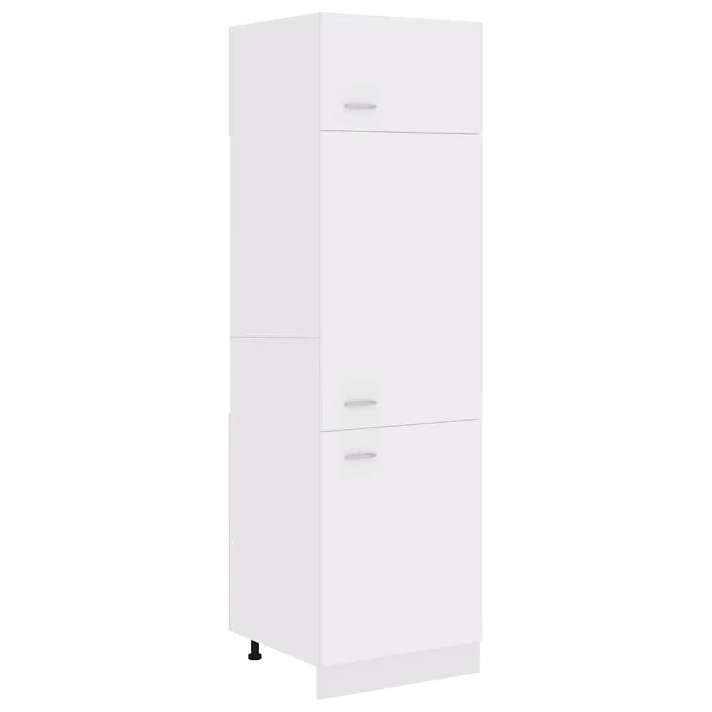 Kitchen Cabinet White Four Shelf Refrigerator Organiser 60x57x207cm