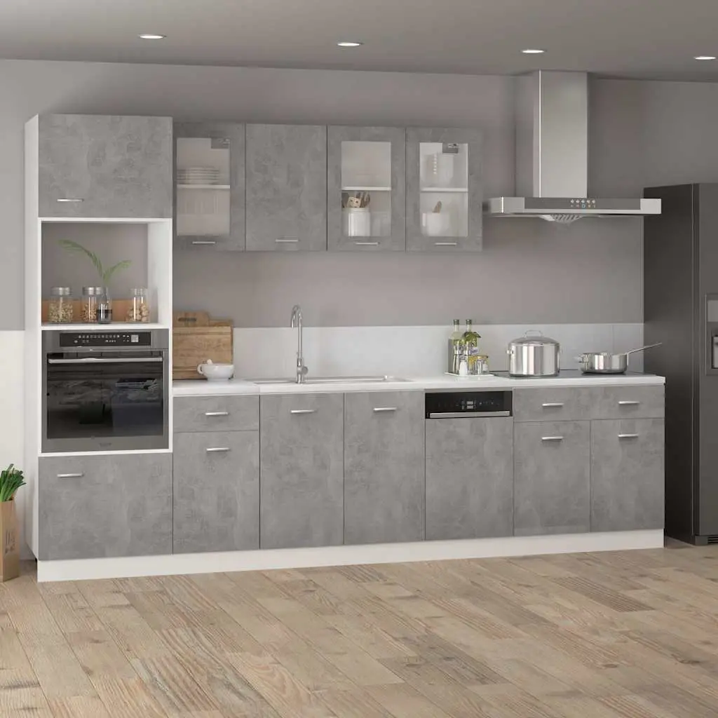 Dishwasher Panel Grey Engineered Wood 45x3x67cm