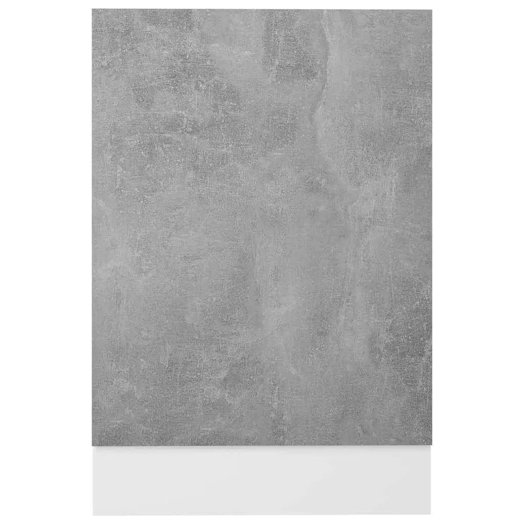Dishwasher Panel Grey Engineered Wood 45x3x67cm