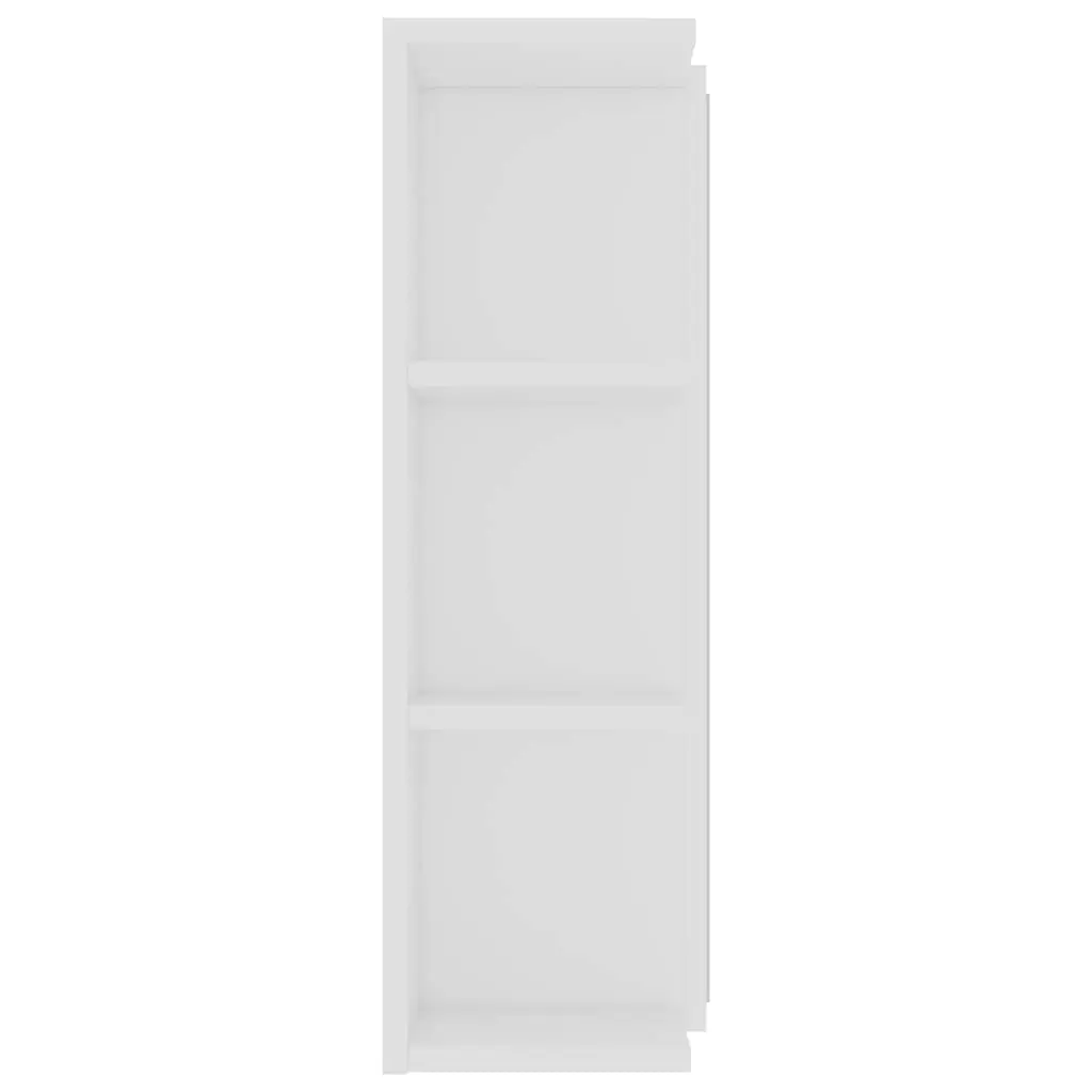 Bathroom Cabinet White Wall Mounted Mirror Unit Engineered Wood 80 x 20.5 x 64 cm