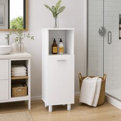 You’ll Love This White Bathroom Cabinet with 3 Compartments