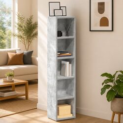 CD Storage Cabinet Grey 21x16x93.5cm Media Organizer Shelving Unit 5