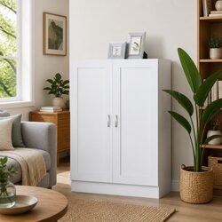 Organize Your Books with a White Cabinet Storage Unit