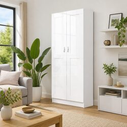 Organize Your Space with the White 5-Shelf Book Cabinet