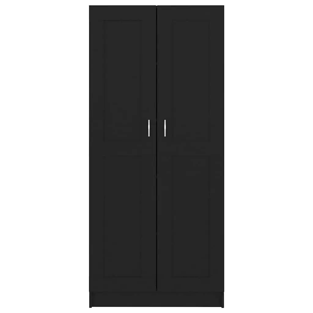 Black Book Cabinet 82.5x30.5x185.5 cm with 5 Compartments