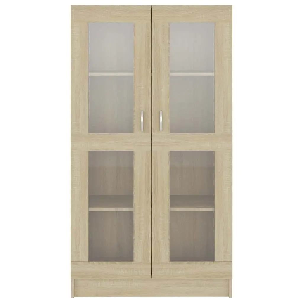 Vitrine Display Cabinet Brown Engineered Wood 82.5x30.5x150cm