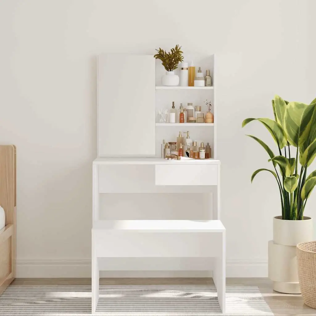 Dressing Table with Mirror and Ample Storage
