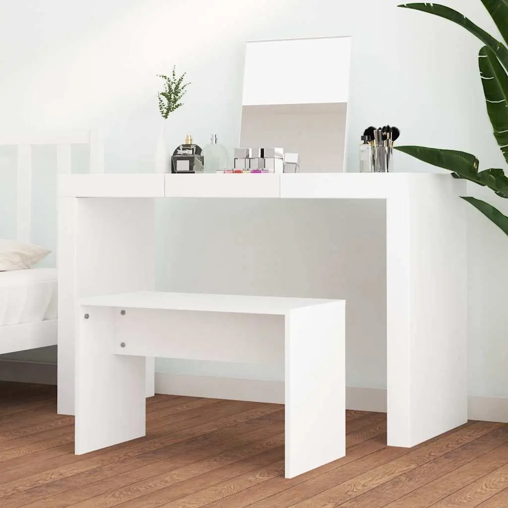 Dressing Stool White Engineered Wood 70x35x45 cm