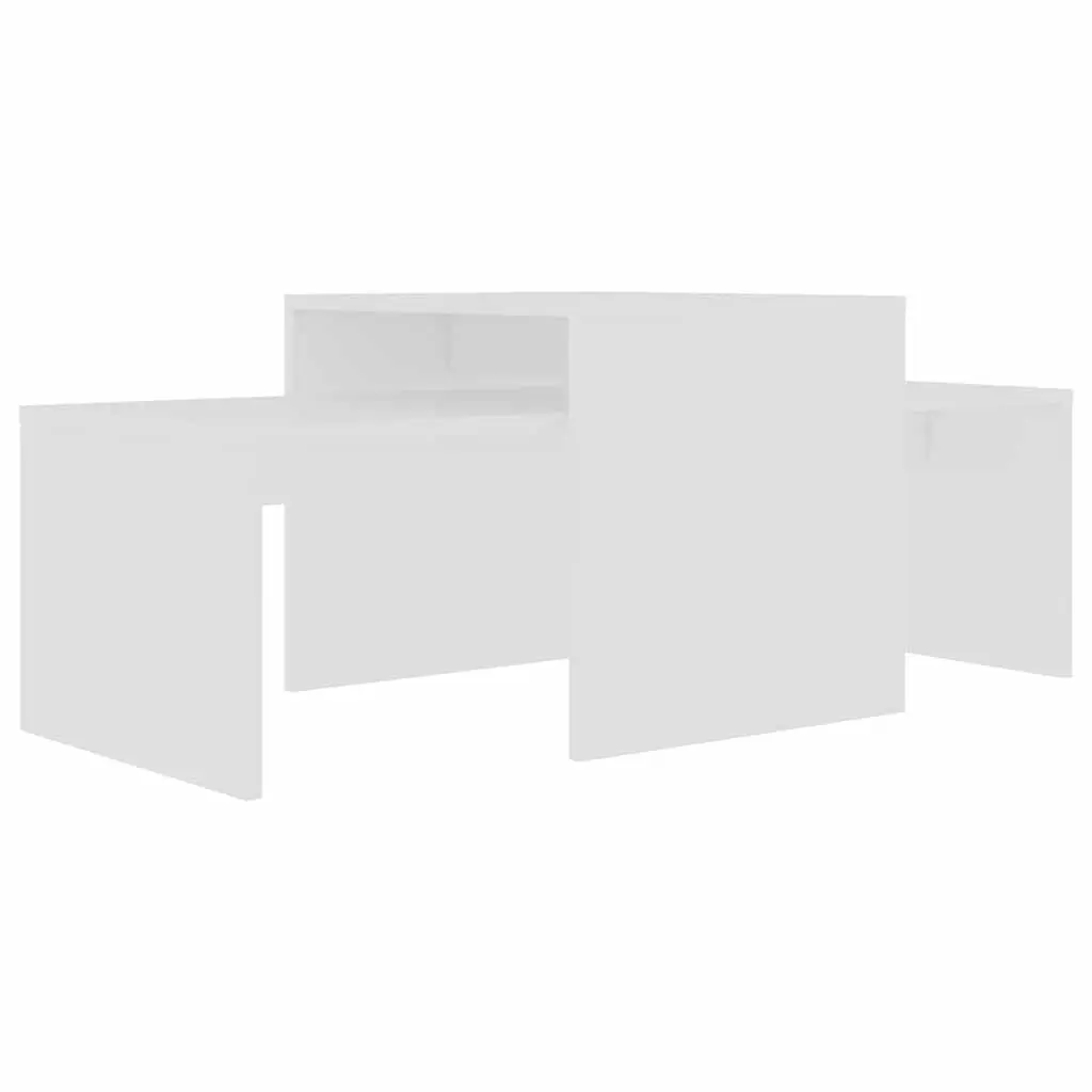 White Nesting Coffee Table Set