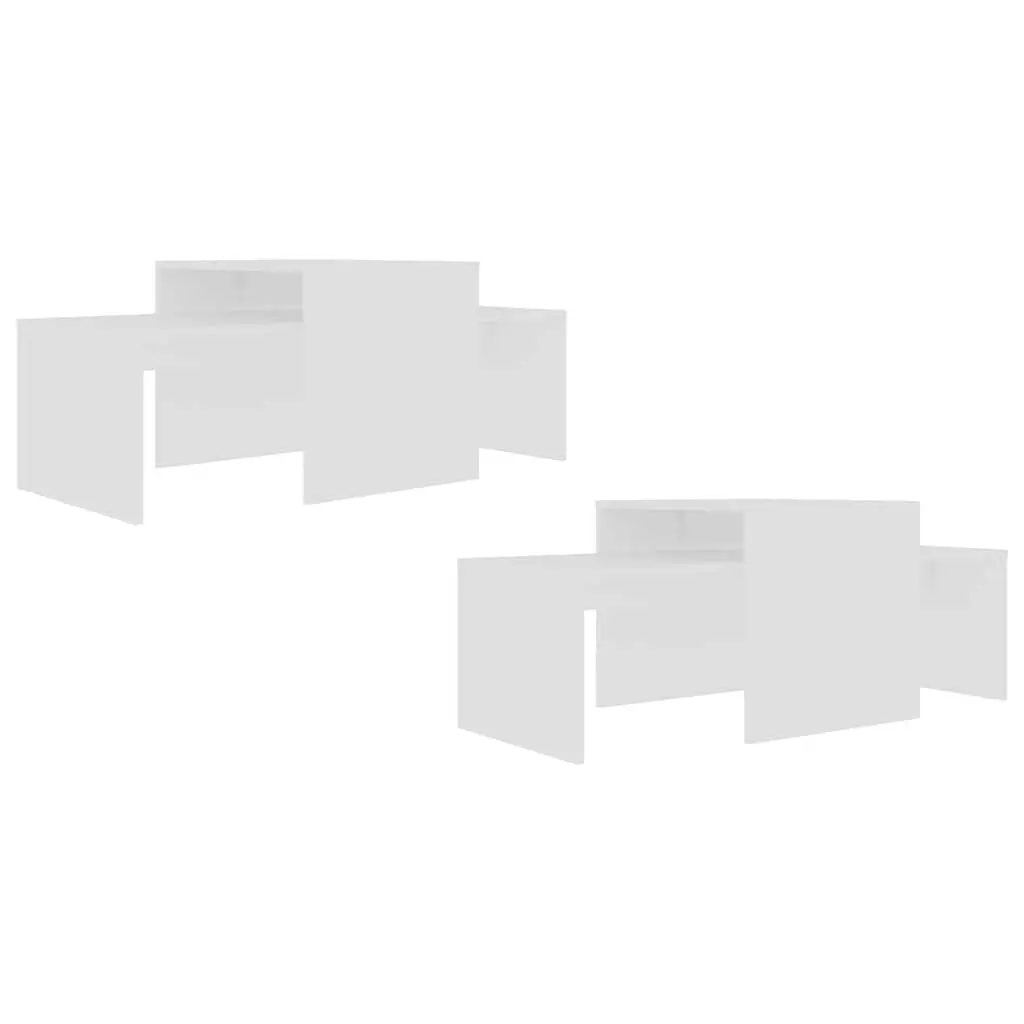 White Nesting Coffee Table Set