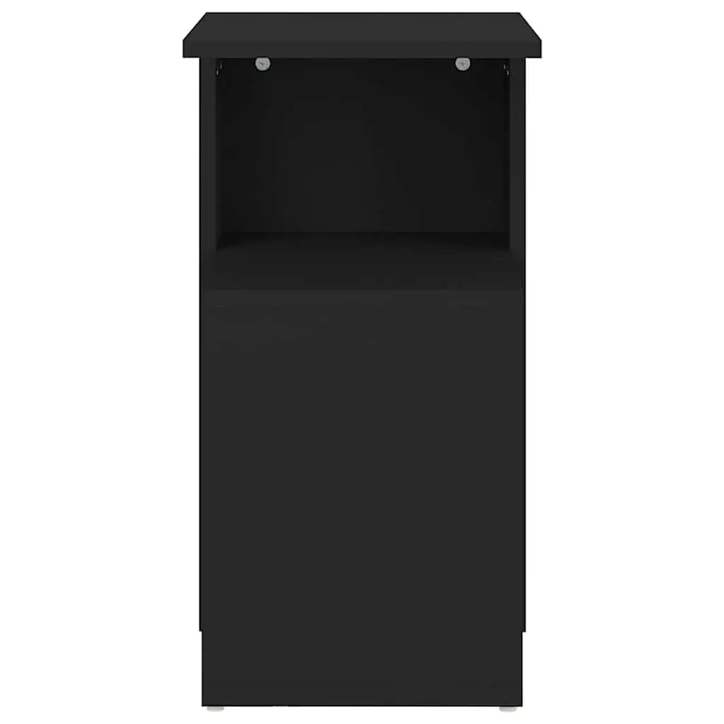 Black Accent Table with Storage