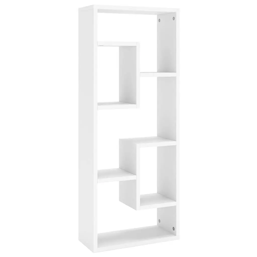 Wall Shelf Open Compartment White 36 x 16 x 90 cm