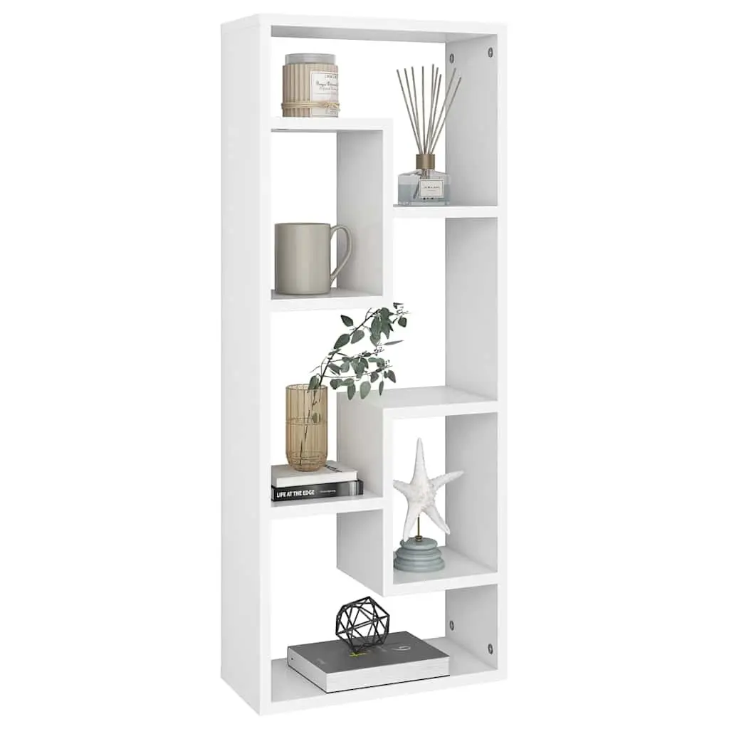 Wall Shelf Open Compartment White 36 x 16 x 90 cm