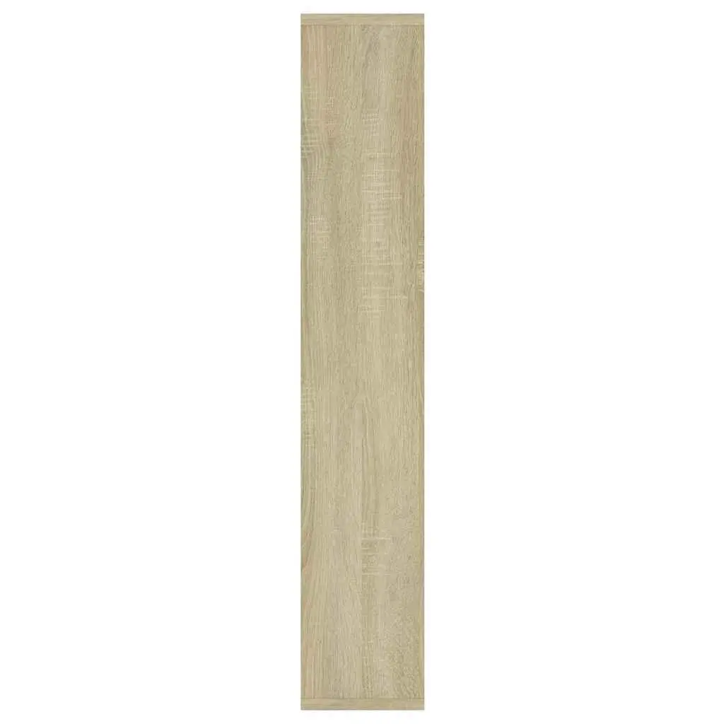 Wall Shelf Storage Display Unit Open Compartments Engineered Wood Brown