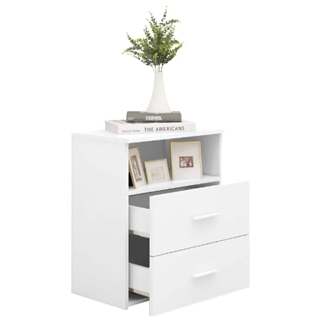 Bedside Tables Modern Style White 50 x 32 x 60 cm 2 pcs