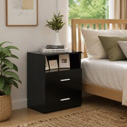 Friendly Black Nightstand Set to Organize Your Essentials