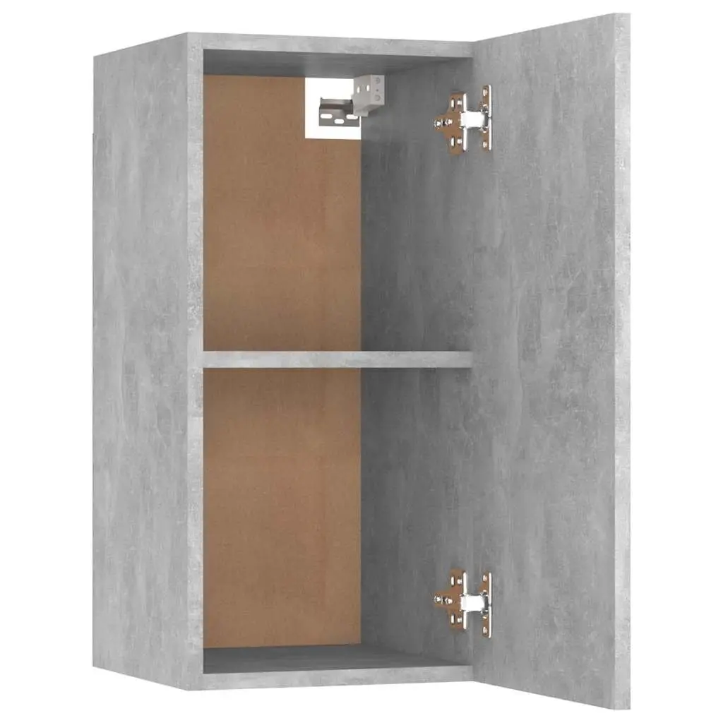 Wall-Mounted TV Cabinet Grey Engineered Wood 2 Shelves