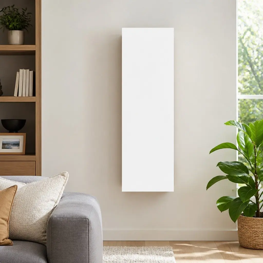 TV Cabinet Wall-Mounted White Storage Unit with 2 Shelves 30.5 x 30 x 90 cm