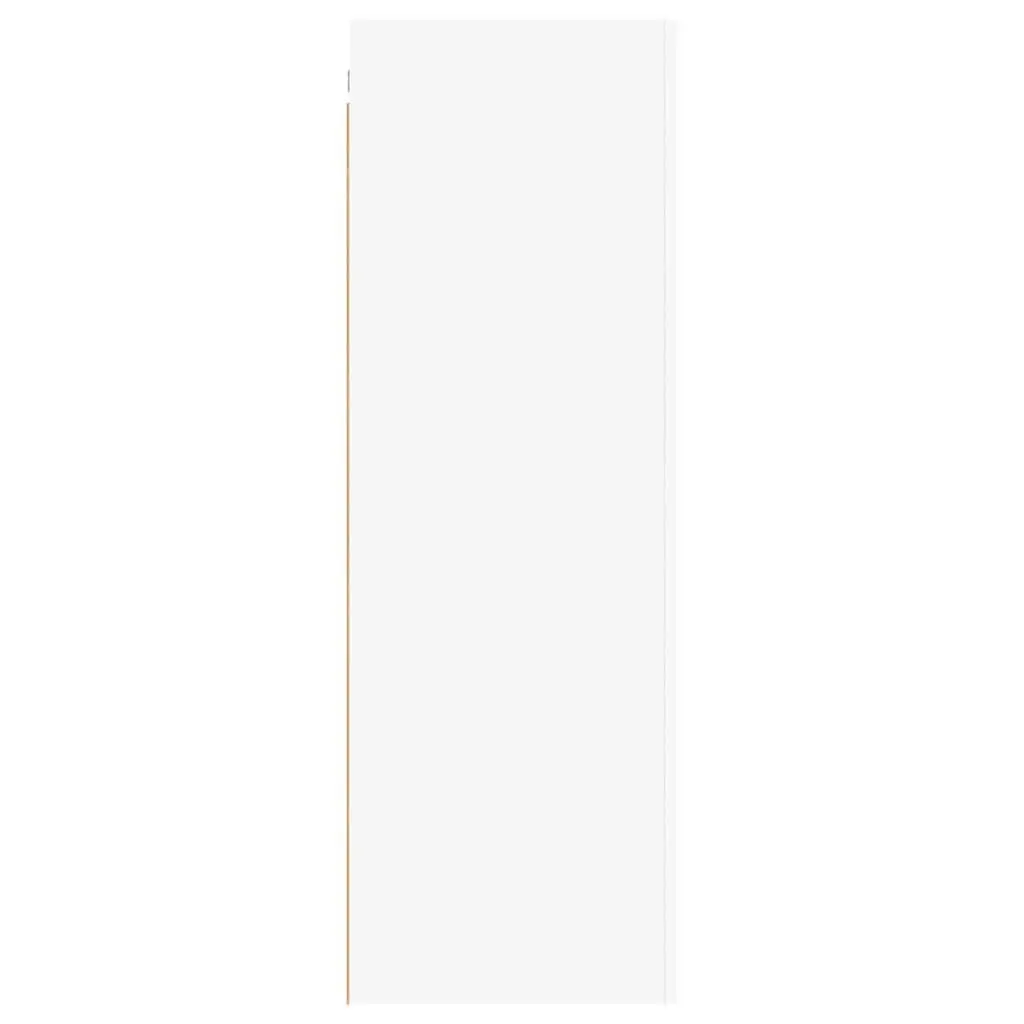 TV Cabinet Wall-Mounted White Storage Unit with 2 Shelves 30.5 x 30 x 90 cm