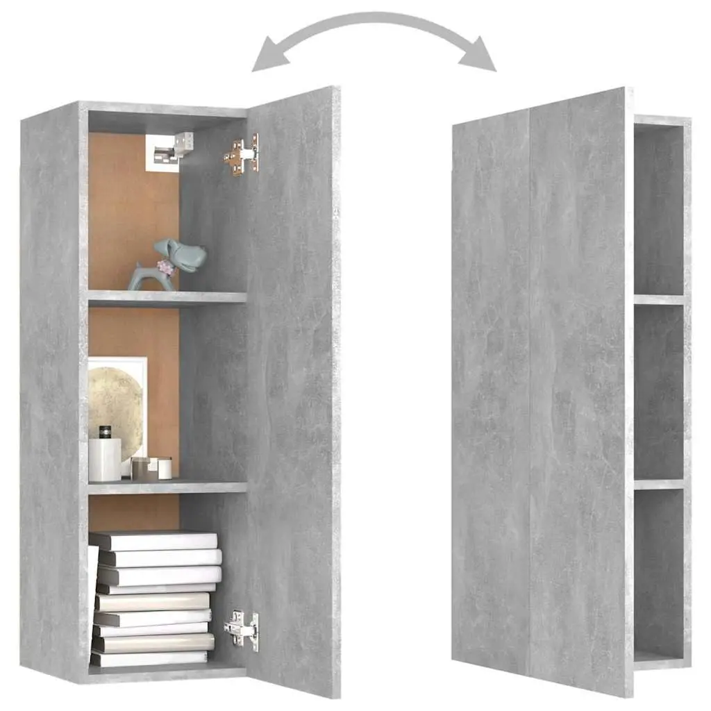 Wall-Mounted TV Cabinet Grey Engineered Wood 30.5x30x90 cm
