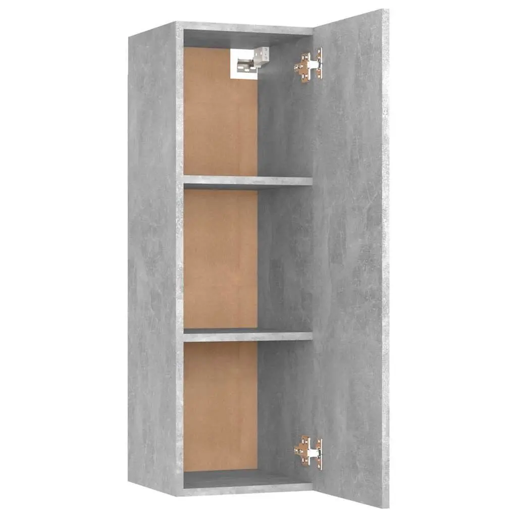 Wall-Mounted TV Cabinet Set Grey 30.5 x 30 x 90 cm Living Room Storage Shelving Unit