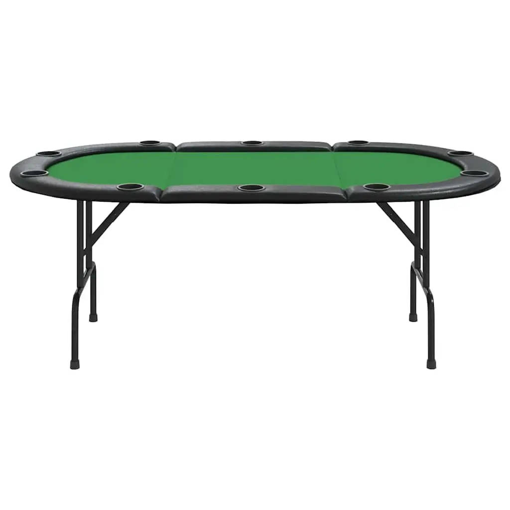 Poker Table Folding Gaming Table Green Padded Rim 10 Player