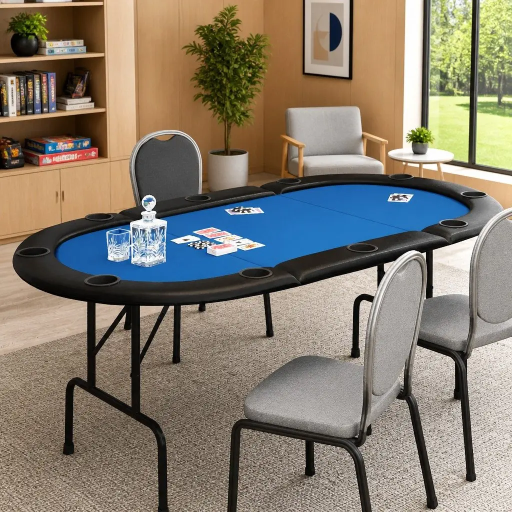 10-Player Folding Poker Table