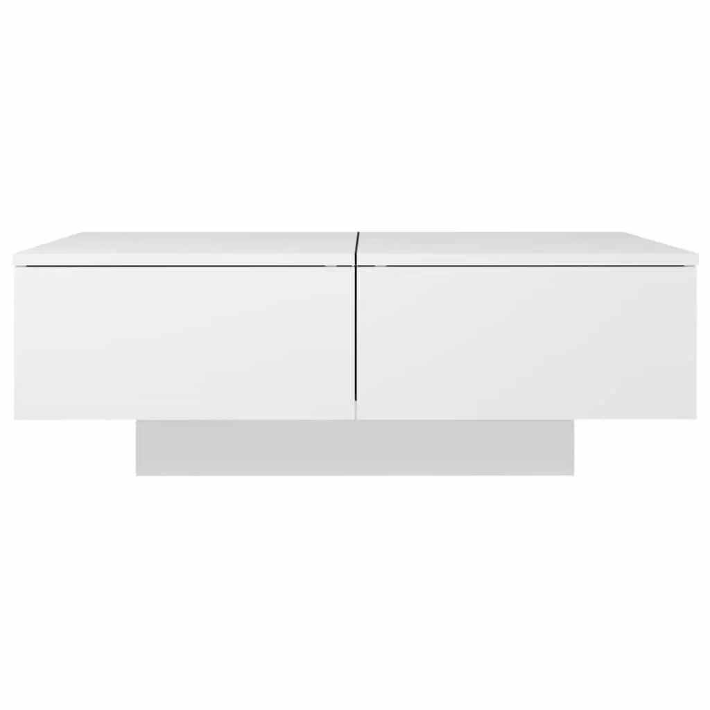 Coffee Table White Accent Engineered Wood 90x60x31cm