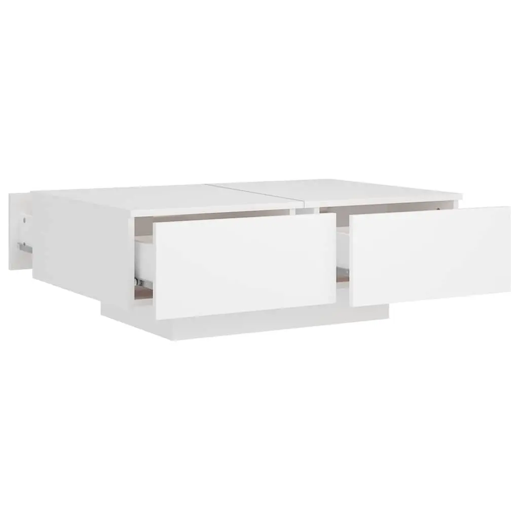 Coffee Table White Accent Engineered Wood 90x60x31cm