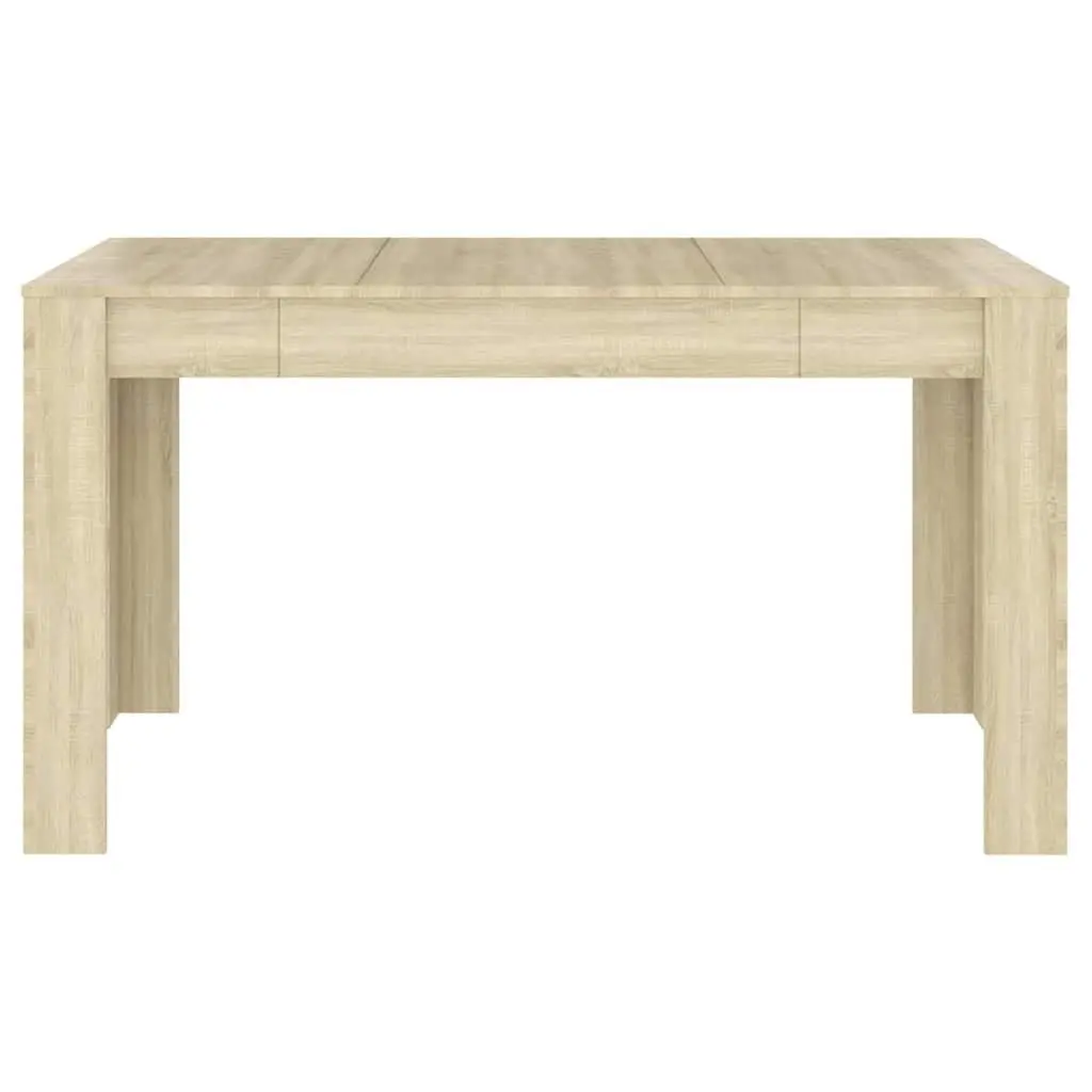 Dining Table Sturdy Stable Sonoma Oak Brown Engineered Wood 140L x 74.5W x 76H cm