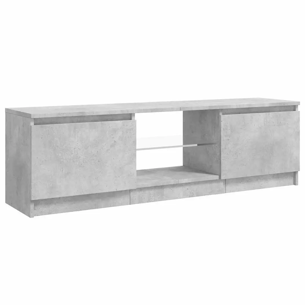 TV Cabinet Grey Modern with LED Lights 120 x 30 x 36 cm