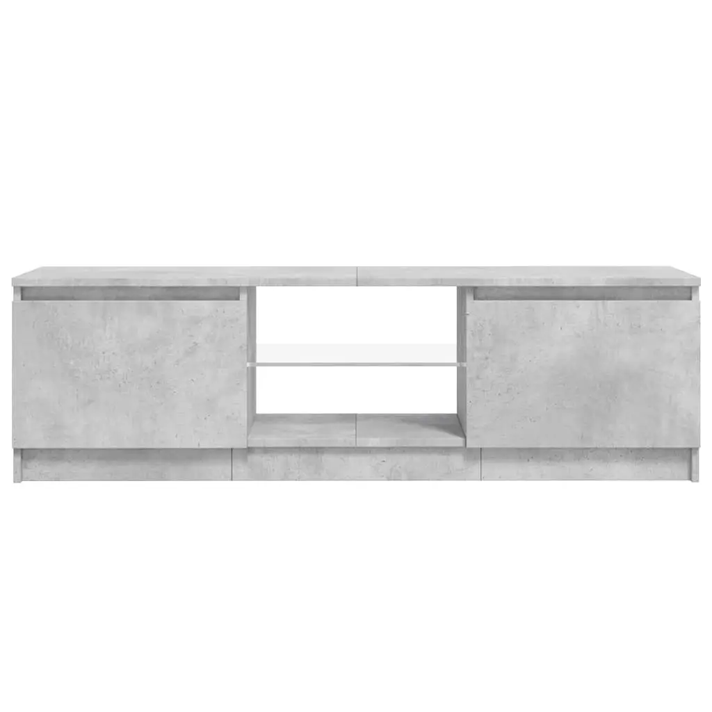 TV Cabinet Grey Modern with LED Lights 120 x 30 x 36 cm
