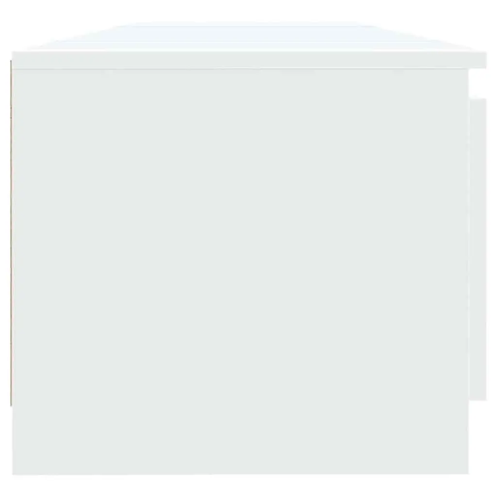 TV Cabinet Modern White with LED Lights 140x40x36cm