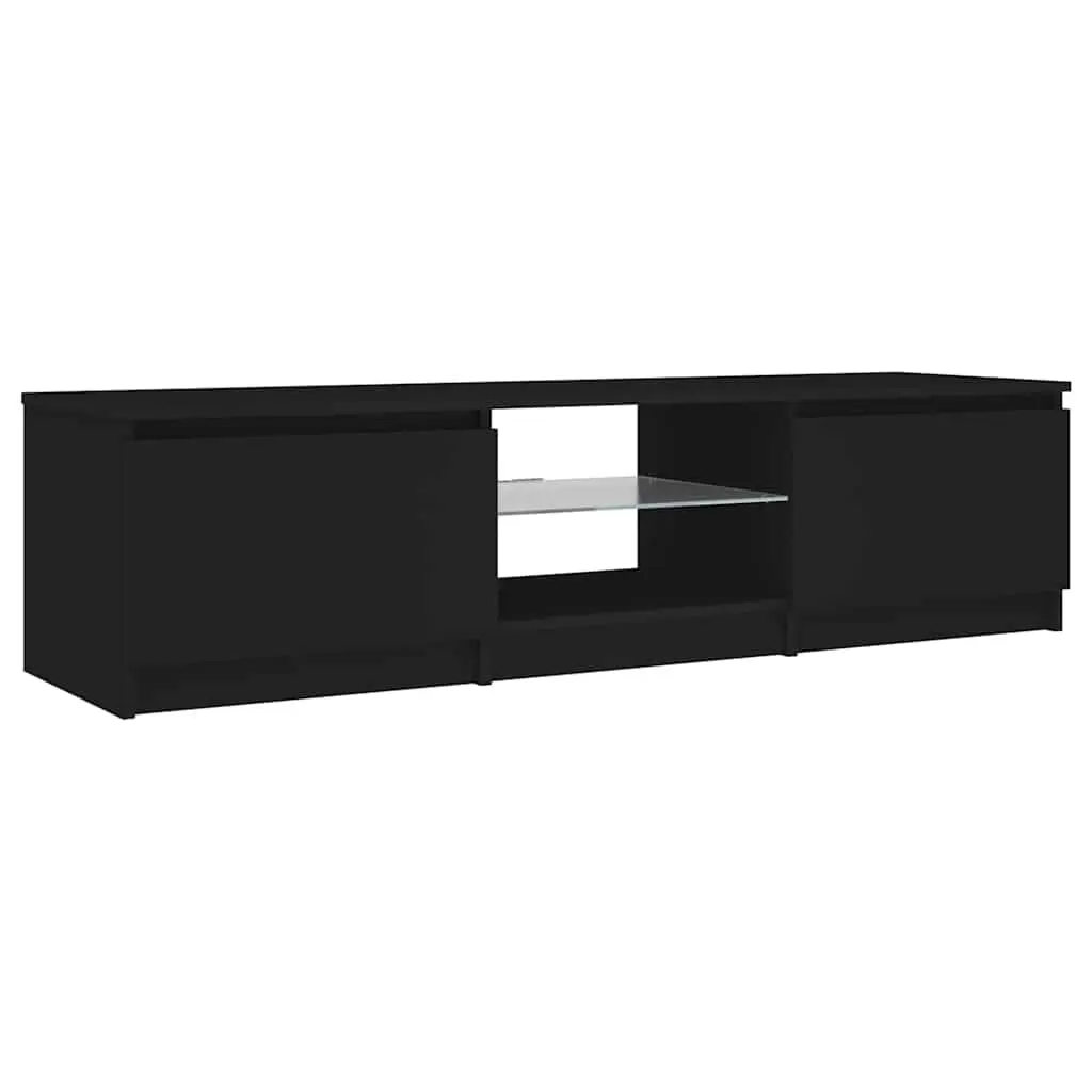 TV Cabinet RGB LED Lights Black 140 x 40 x 36 cm