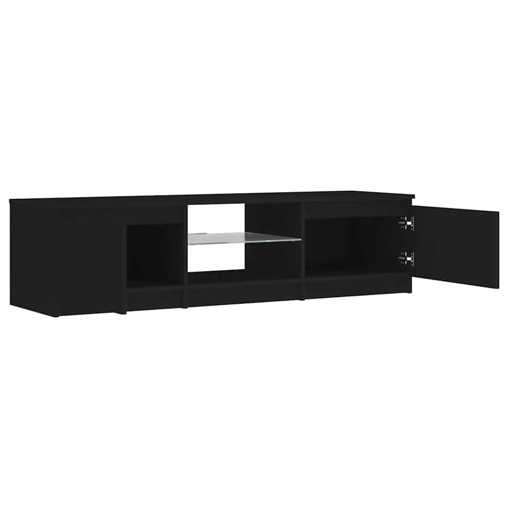TV Cabinet RGB LED Lights Black 140 x 40 x 36 cm