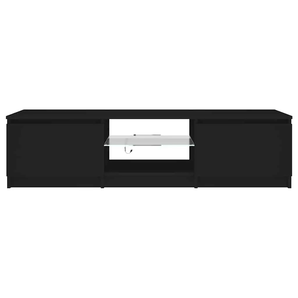 TV Cabinet RGB LED Lights Black 140 x 40 x 36 cm