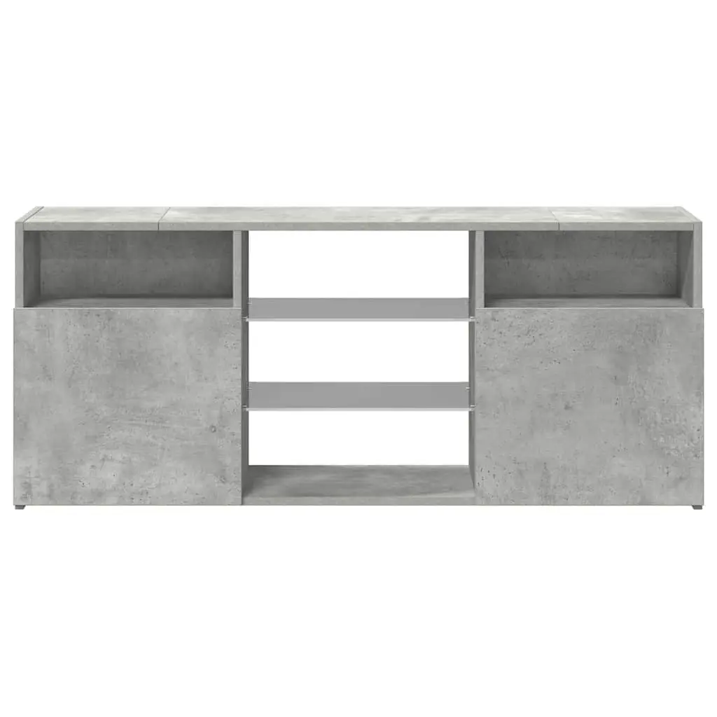TV Cabinet RGB LED Lights Grey Media Storage Unit 120 x 30 x 50 cm