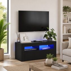 Enhance Your Space with a Friendly Black LED TV Cabinet