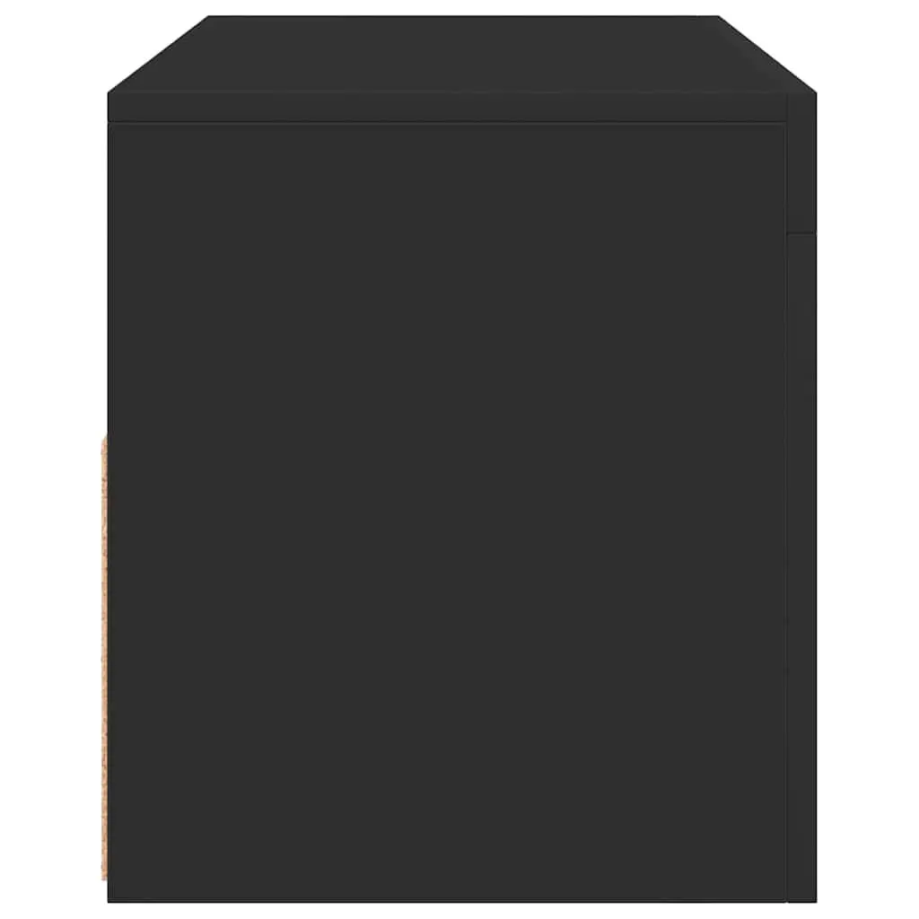 TV Cabinet Black LED Lights Modern 90 x 35 x 40 cm Entertainment Unit Storage Display Shelf