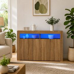 Friendly Sideboard with RGB LED Lights for Your Home