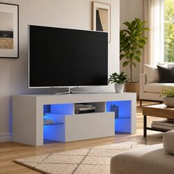 Friendly Modern TV Cabinet with RGB LED Options
