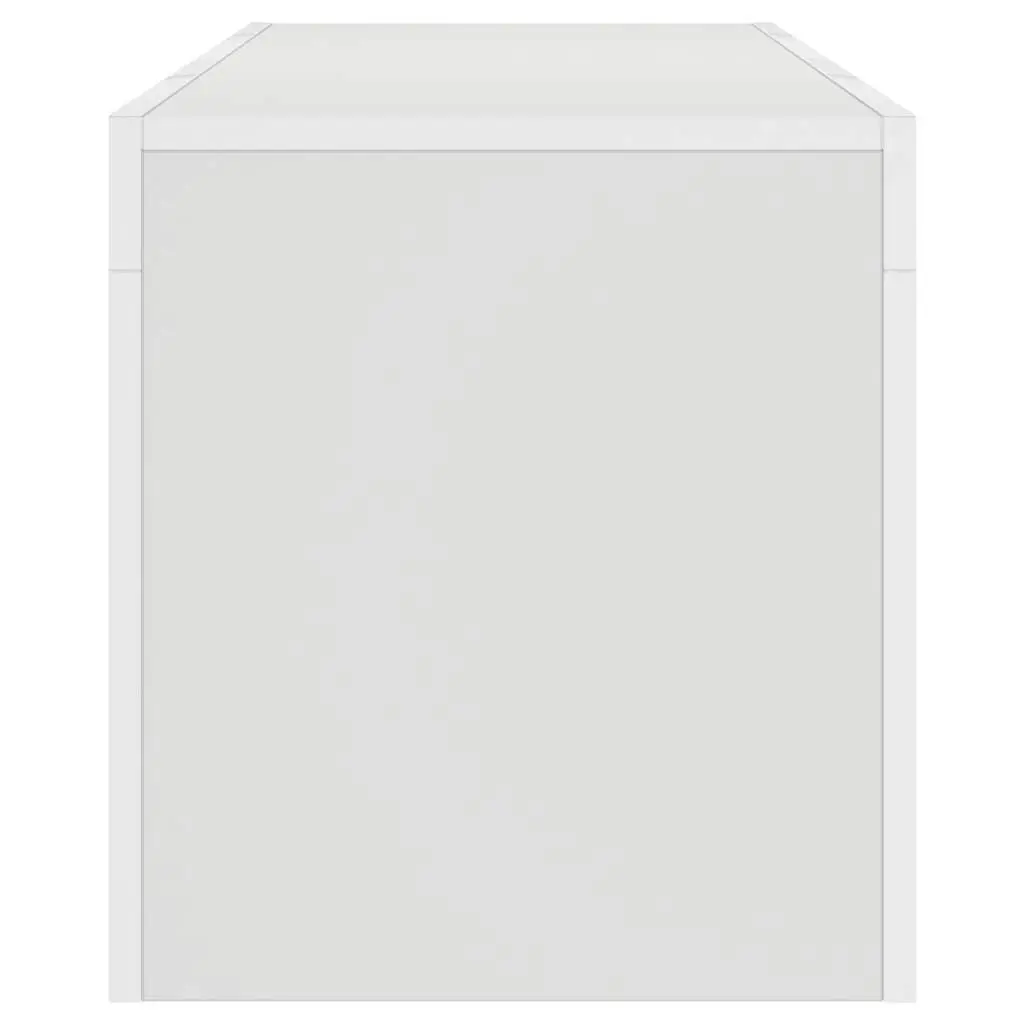 TV Cabinet with RGB LED Lights White Modern Living Room Media Stand Storage Unit