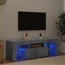 Your New Grey TV Cabinet with LED Lights for Entertainment