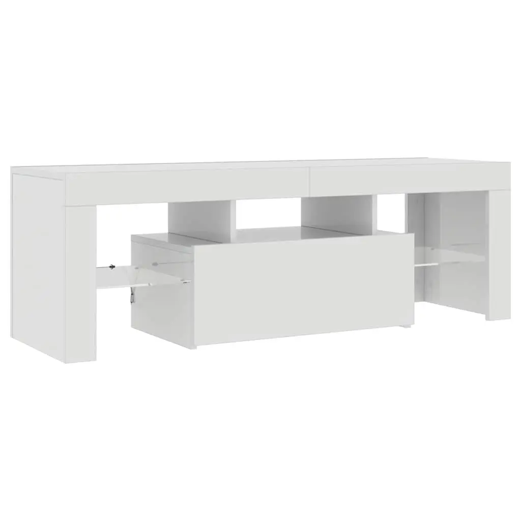 White High Gloss TV Cabinet with LED Lighting